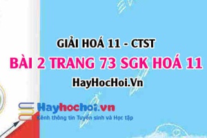 Giải bài 2 trang 73 Hoá 11 SGK Chân trời sáng tạo